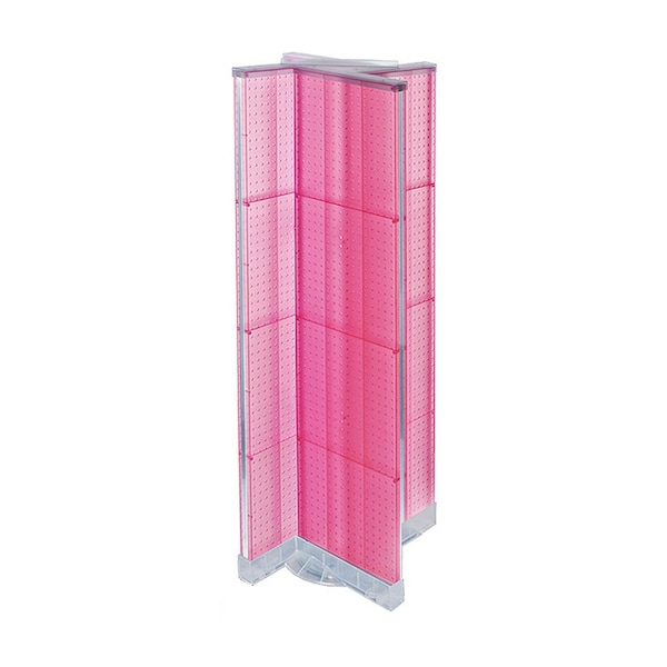 Pinwheel Pegboard Floor Display on Revolving Base. Spinner Rack Stand.